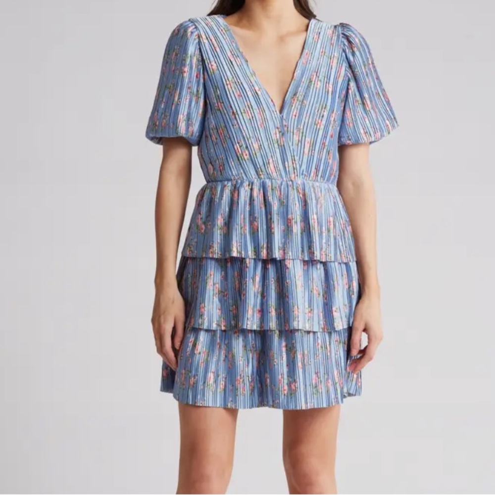 Floral and Satin Dress